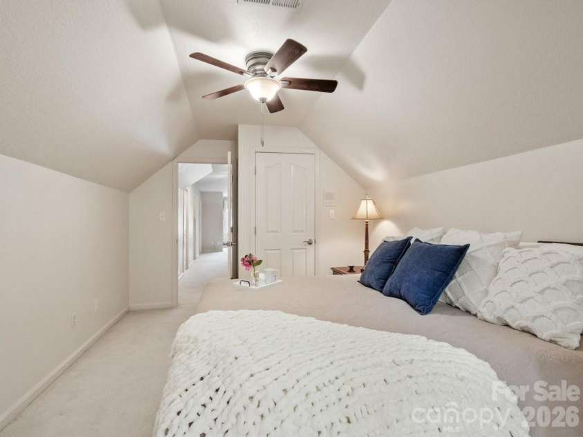 6 Creekside Way, Asheville, NC 28804.  MLS# CAR4379945, YatesRealty ID 29998. Upper Level 2nd Bedroom King size bed