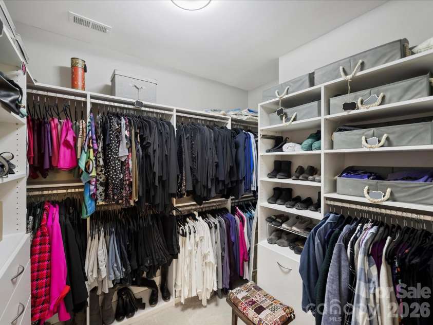 821 Botticelli Court, Mount Holly, NC 28120.  MLS# CAR4385739, YatesRealty ID 30004. Primary Custom Closet