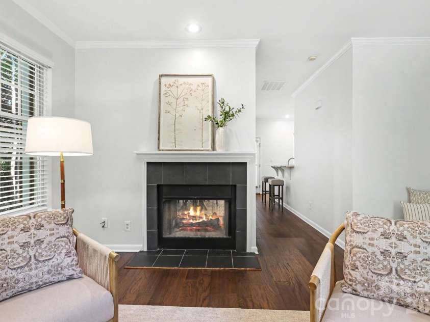 2515 Dilworth Heights Lane, Charlotte, NC 28209.  MLS# CAR4388904, YatesRealty ID 30027. Double sided fireplace