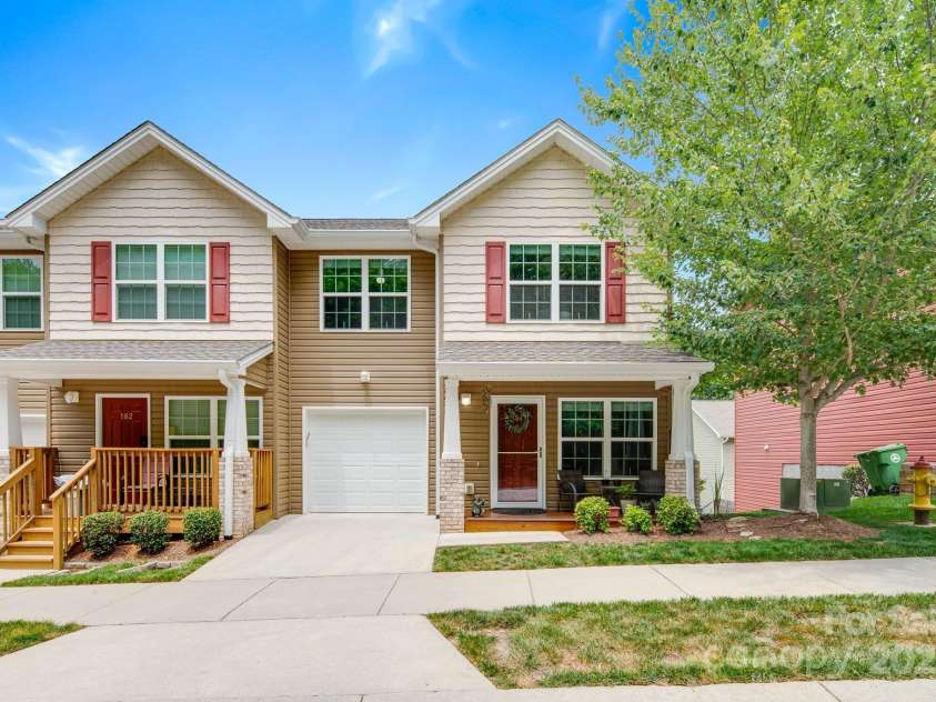 184 Alpine Ridge Drive, Asheville, NC 28803.  MLS# CAR4278400, YatesRealty ID 30028. End unit home on right