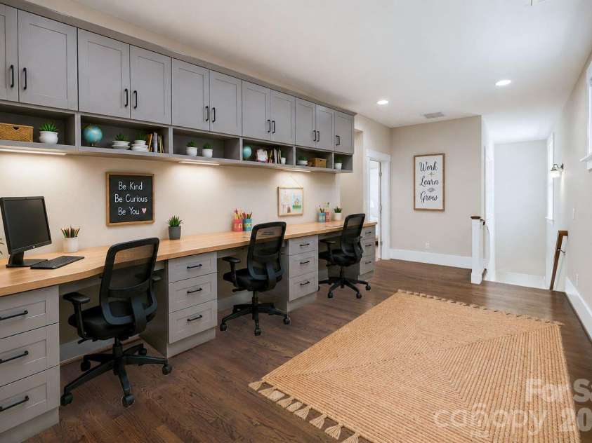 127 Inspired Way, Fort Mill, SC 29708.  MLS# CAR4369238, YatesRealty ID 30032. Upstairs loft VIRTUALLY STAGED as a workstation