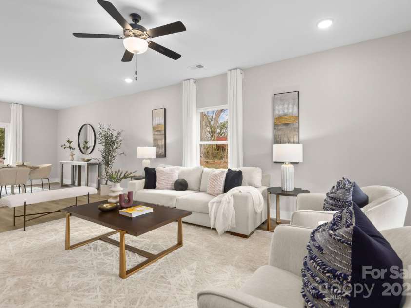 5115 Carden Drive, Charlotte, NC 28227.  MLS# CAR4250406, YatesRealty ID 30033. Living room / Dining room