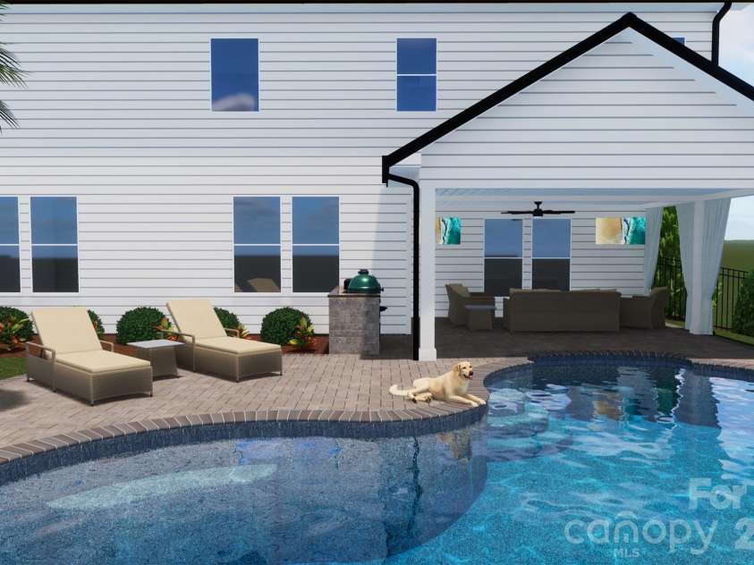 4230 Tournette Drive, Fort Mill, SC 29707.  MLS# CAR4386424, YatesRealty ID 30043. Rendering of potential pool.