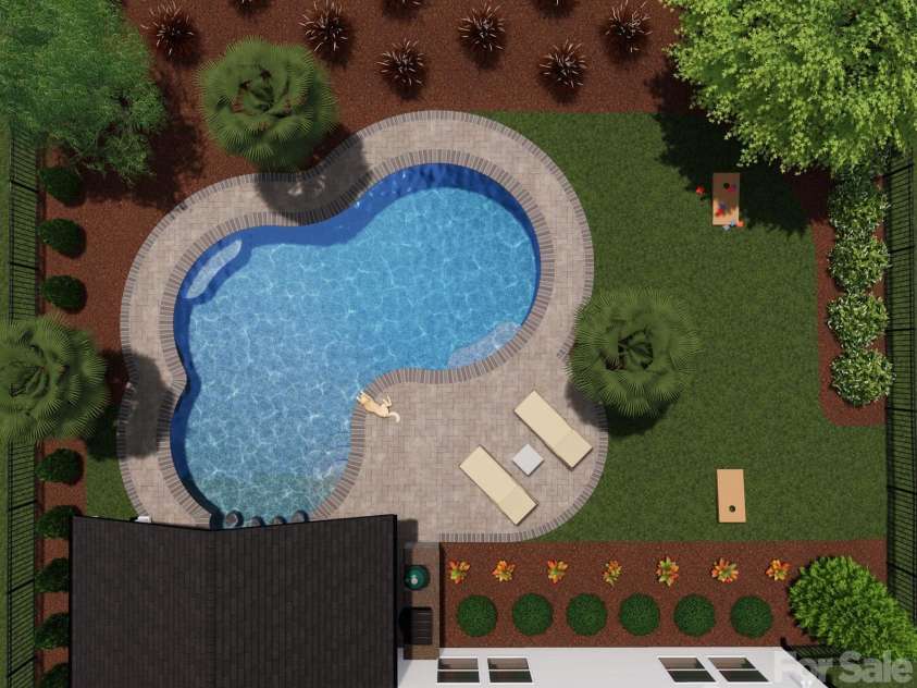 4230 Tournette Drive, Fort Mill, SC 29707.  MLS# CAR4386424, YatesRealty ID 30043. Rendering of potential pool.