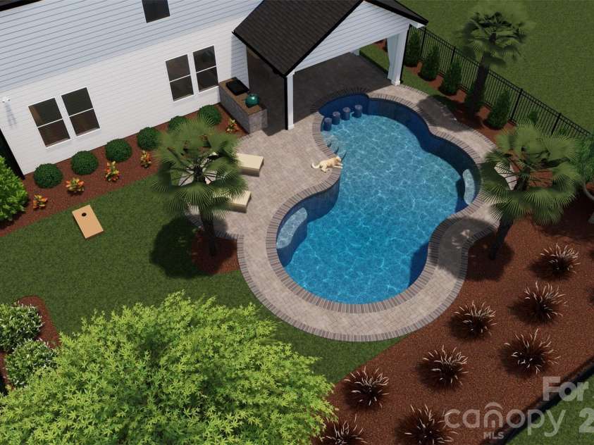 4230 Tournette Drive, Fort Mill, SC 29707.  MLS# CAR4386424, YatesRealty ID 30043. Rendering of potential pool.