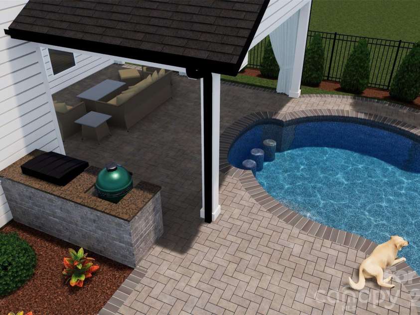 4230 Tournette Drive, Fort Mill, SC 29707.  MLS# CAR4386424, YatesRealty ID 30043. Rendering of potential pool.