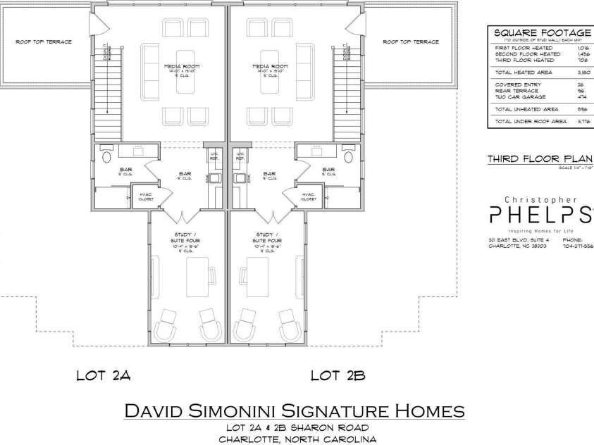 2865 Sharon Road, Charlotte, NC 28211.  MLS# CAR4285015, YatesRealty ID 3005. Third Floor