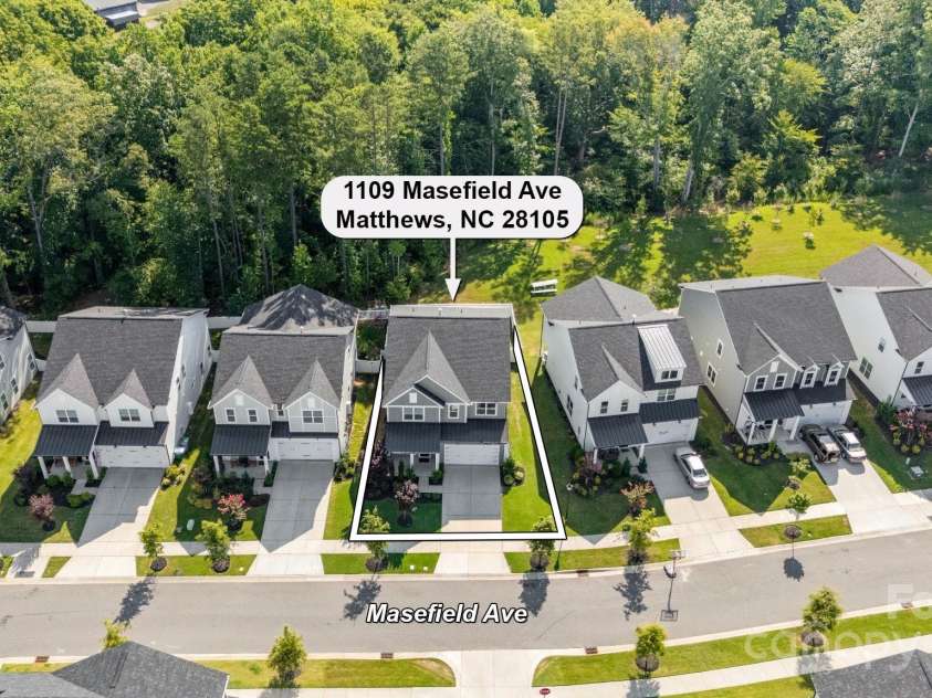 1109 Masefield Avenue, Matthews, NC 28105.  MLS# CAR4286519, YatesRealty ID 30054. 