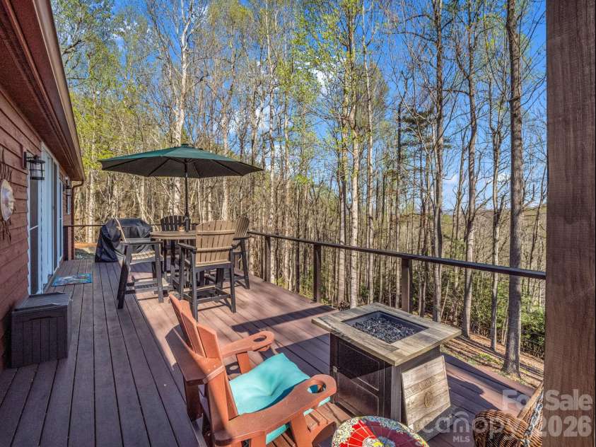 140 Mount Hebron Road, Hendersonville, NC 28739.  MLS# CAR4350162, YatesRealty ID 30065. Winter views off Back Deck