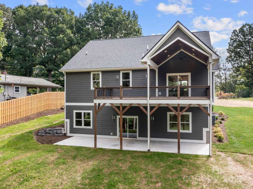 231 Asbury Road, Candler, NC 28715.  MLS# CAR4283786, YatesRealty ID 30077. Back of Home