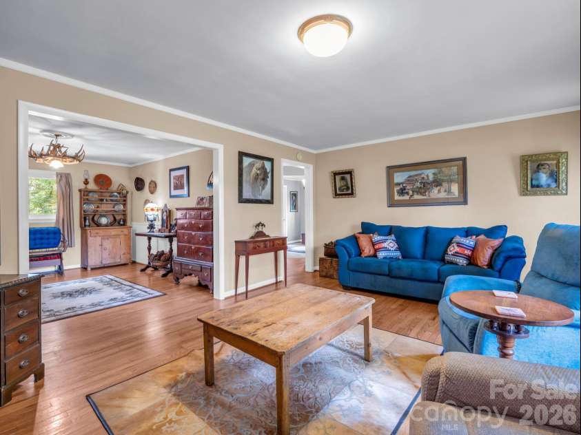 10 Deer Run Lane, Columbus, NC 28722.  MLS# CAR4392486, YatesRealty ID 30101. Dining room on the left is used as an office
