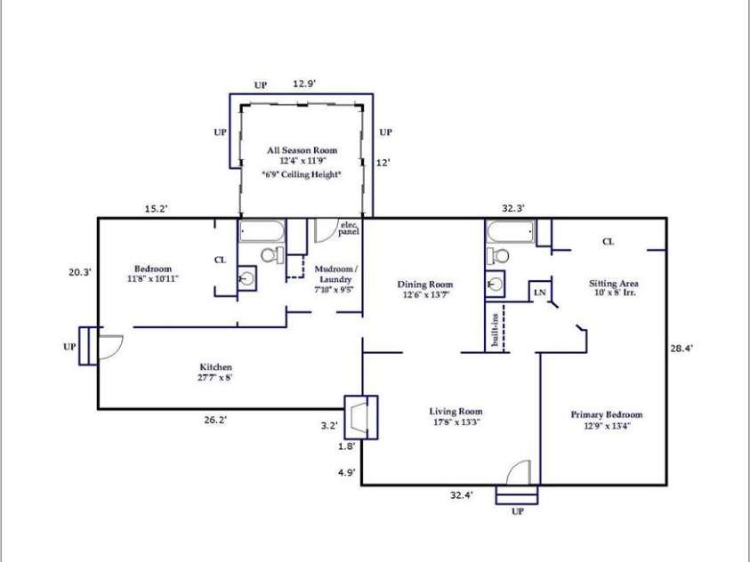 10 Deer Run Lane, Columbus, NC 28722.  MLS# CAR4392486, YatesRealty ID 30101. Floor plan for the house