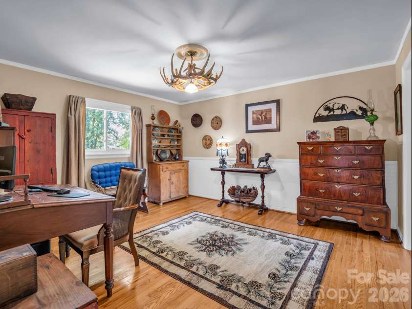 10 Deer Run Lane, Columbus, NC 28722.  MLS# CAR4392486, YatesRealty ID 30101. Not everyone needs a dining room.  This one is used as an office.