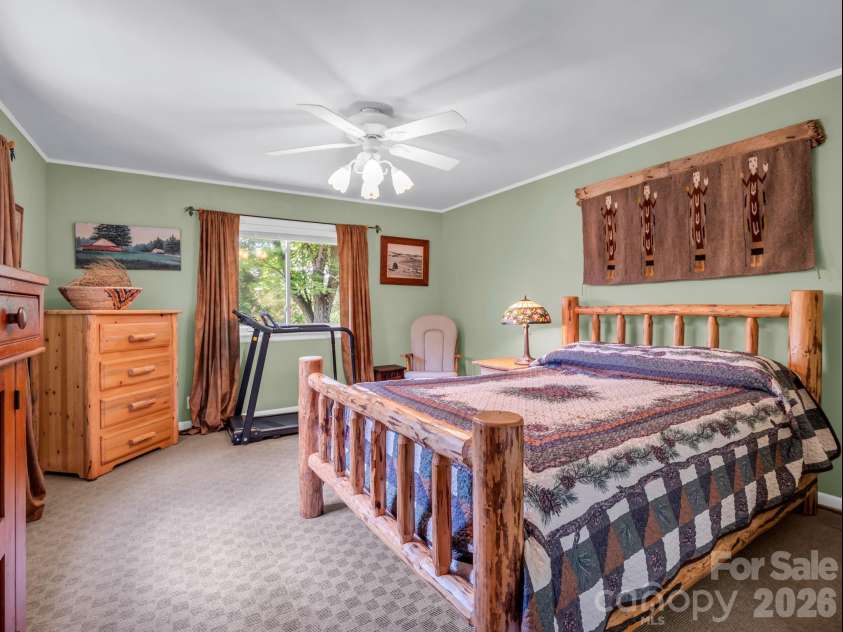 10 Deer Run Lane, Columbus, NC 28722.  MLS# CAR4392486, YatesRealty ID 30101. Primary bedroom