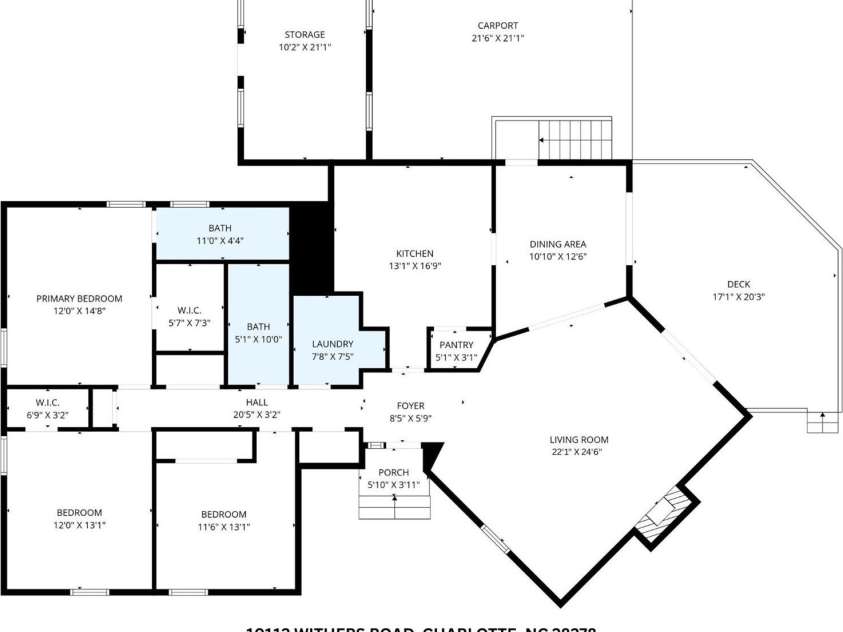 10112 Withers Road, Charlotte, NC 28278.  MLS# CAR4392504, YatesRealty ID 30102. 