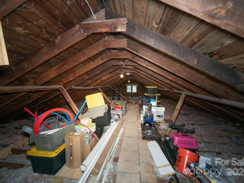 1712 Umstead Street, Charlotte, NC 28205.  MLS# CAR4274346, YatesRealty ID 30104. Unfinished Attic Space