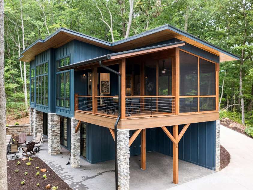 88 Candyland Court, Candler, NC 28715.  MLS# CAR4285213, YatesRealty ID 30108. Back/Side