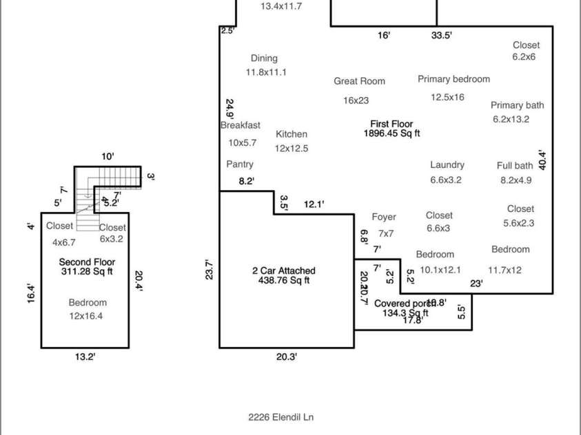 2226 Elendil Lane, Charlotte, NC 28269.  MLS# CAR4264018, YatesRealty ID 30109. Room measurements