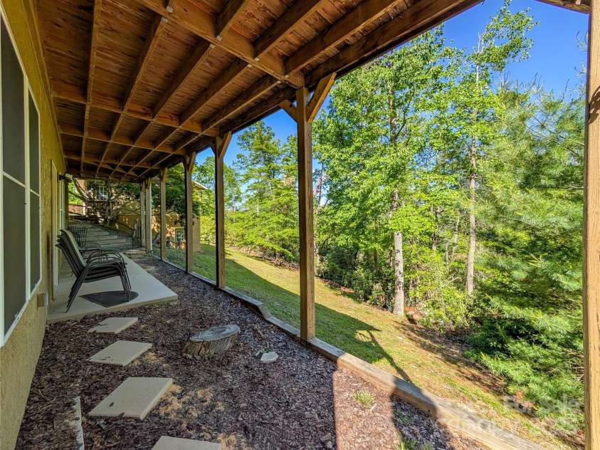 355 Rosewood Lane, Burnsville, NC 28714.  MLS# CAR4263679, YatesRealty ID 30113. Additional view of Basement Level Covered Sitting Area