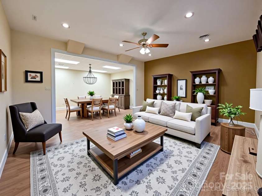 355 Rosewood Lane, Burnsville, NC 28714.  MLS# CAR4326302, YatesRealty ID 30113. Virtual Staging of downstairs flex-space to envision future possibilities! 