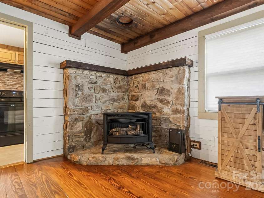 1623 Soco Road, Maggie Valley, NC 28751.  MLS# CAR4281971, YatesRealty ID 30118. Gas logs fireplace is not currently attached but conveys
