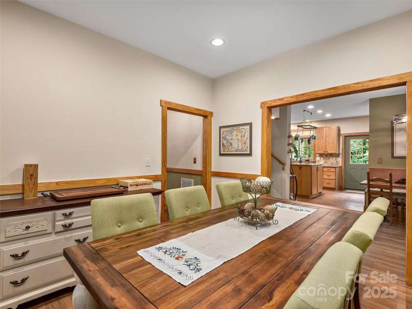 264 Charming Lane, Hendersonville, NC 28792.  MLS# CAR4283133, YatesRealty ID 30126. Dining room looking into kitchen