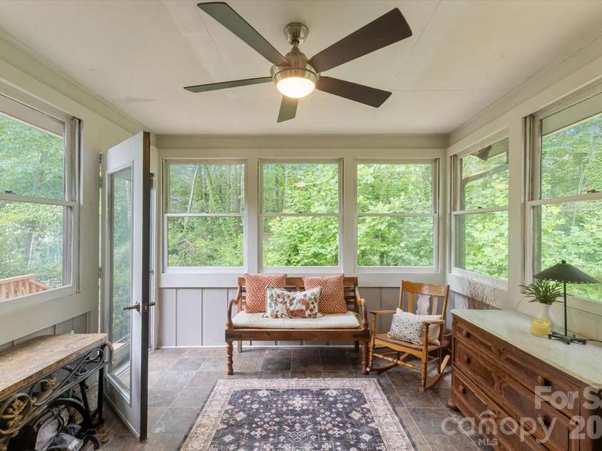 132 Whisperwood Circle, Hendersonville, NC 28791.  MLS# CAR4378747, YatesRealty ID 30127. Sunroom