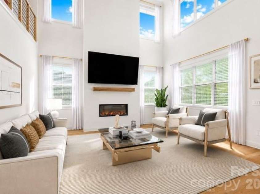 15005 Brownleigh Lane, Huntersville, NC 28078.  MLS# CAR4369626, YatesRealty ID 30137. Virtually Staged Open Floorplan
