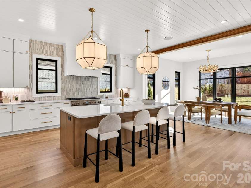 1316 Holmes Drive, Charlotte, NC 28209.  MLS# CAR4338664, YatesRealty ID 3016. View of Kitchen and Dining Room.