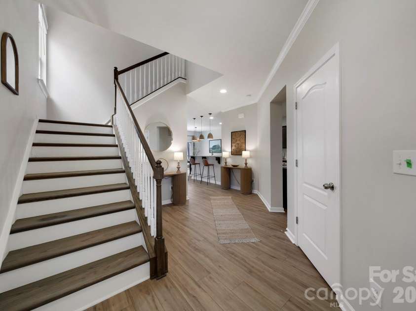 637 Amber Meadows Way, Tega Cay, SC 29708.  MLS# CAR4383765, YatesRealty ID 30162. Wood Tread Stairs