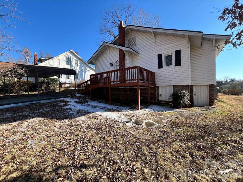 203 Cannon Avenue, Albemarle, NC 28001.  MLS# CAR4341584, YatesRealty ID 3017. Rear view - deck with ramp