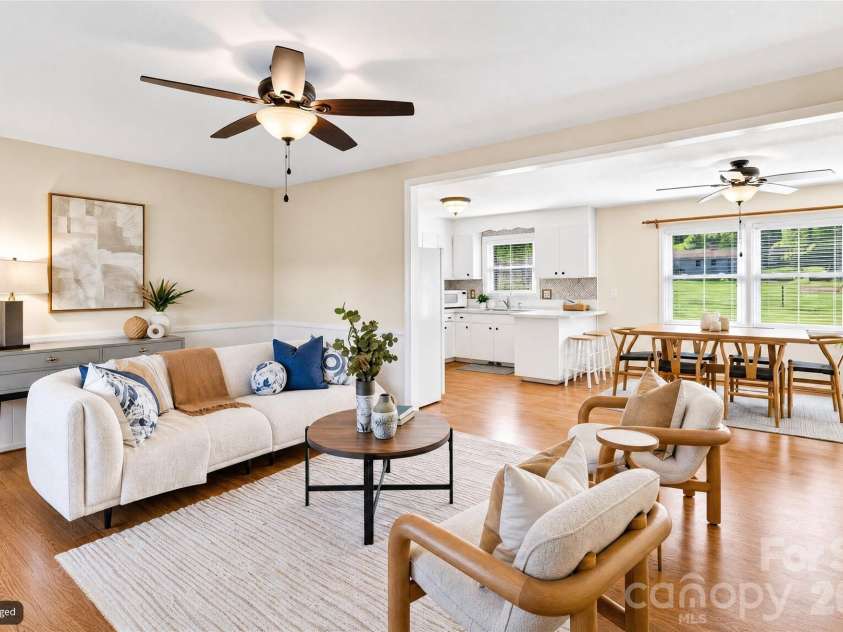 5111 Hawthorne Lane, Shelby, NC 28152.  MLS# CAR4422090, YatesRealty ID 30178. Living room virtually reimagined