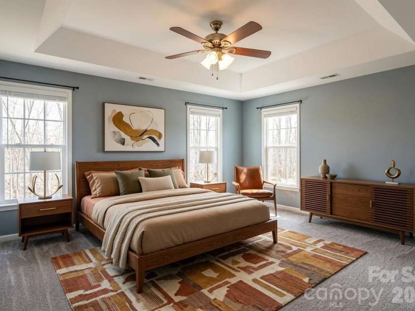 203 Elven Court, Waxhaw, NC 28173.  MLS# CAR4382799, YatesRealty ID 30186. Primary Bedroom Virtually Staged
