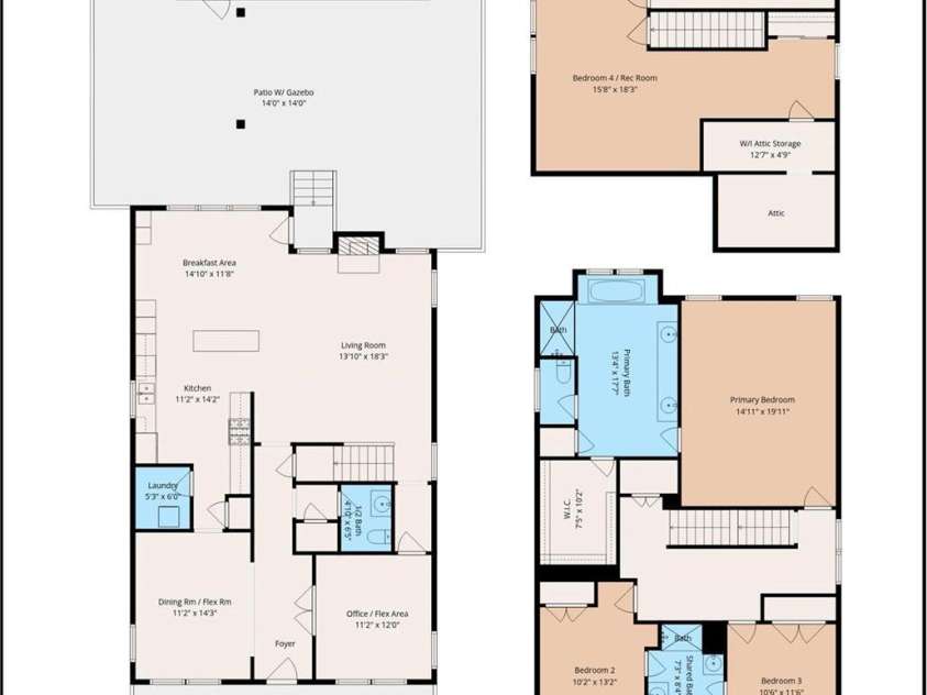 11543 Ardrey Crest Drive, Charlotte, NC 28277.  MLS# CAR4380693, YatesRealty ID 30194. First Floor, Second Floor and Third Floor