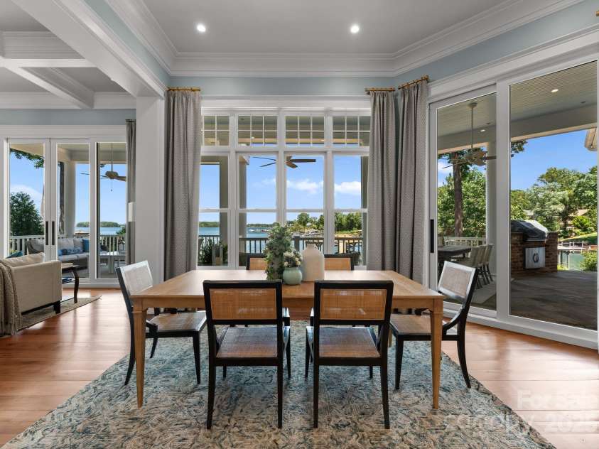 16921 Jetton Road, Cornelius, NC 28031.  MLS# CAR4191237, YatesRealty ID 302. Breakfast/sitting area with access to covered porch