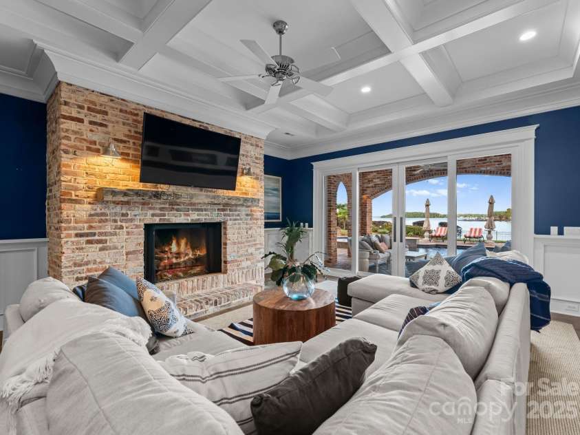 16921 Jetton Road, Cornelius, NC 28031.  MLS# CAR4191237, YatesRealty ID 302. Lower level entertaining area with access  to pool