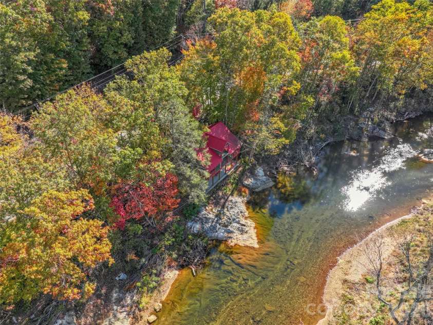 996 HALLS CHAPEL Road, Burnsville, NC 28714.  MLS# CAR4314014, YatesRealty ID 302. Down River drone shot
