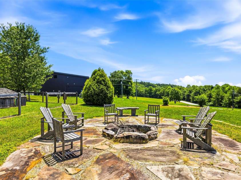 4862 Pinnacle Mountain Road, Zirconia, NC 28790.  MLS# CAR4383649, YatesRealty ID 30211. Outdoor firepit
