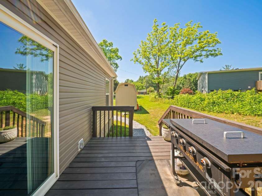 151 Field Sparrow Lane, Hendersonville, NC 28792.  MLS# CAR4388296, YatesRealty ID 30216. Back Deck