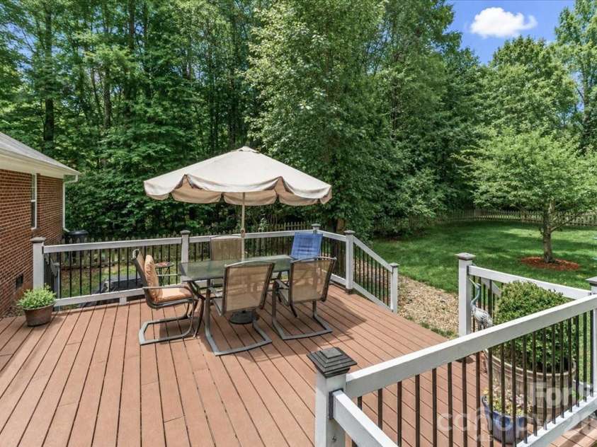 6803 Lowesville Lane, Stanley, NC 28164.  MLS# CAR4385358, YatesRealty ID 30226. Back Deck