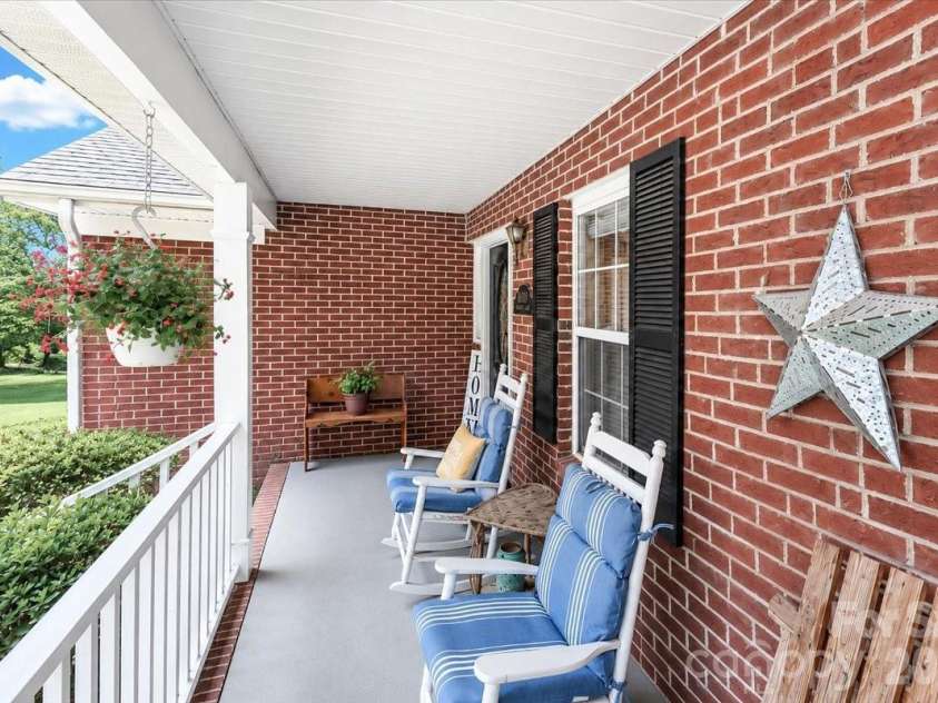 6803 Lowesville Lane, Stanley, NC 28164.  MLS# CAR4385358, YatesRealty ID 30226. Front Porch