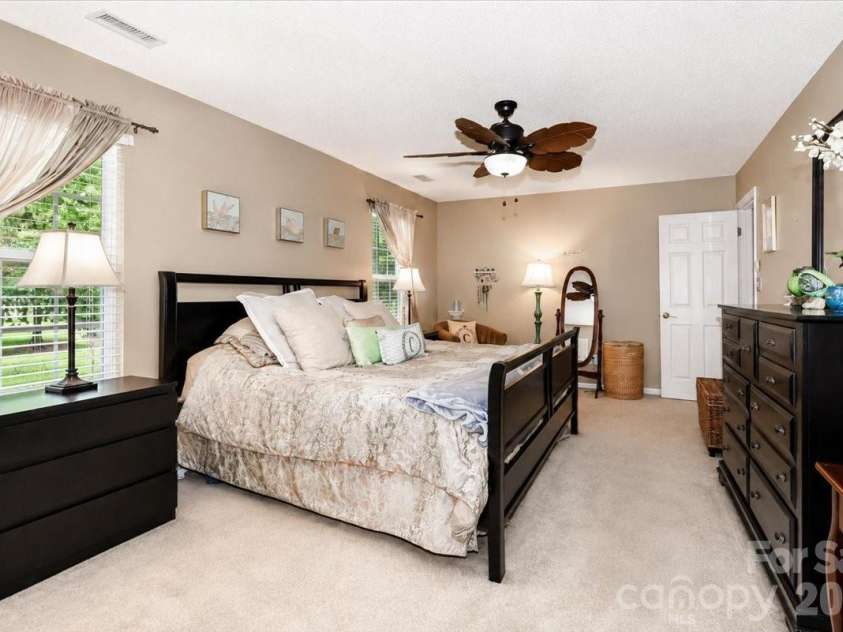 6803 Lowesville Lane, Stanley, NC 28164.  MLS# CAR4385358, YatesRealty ID 30226. Primary Bedroom