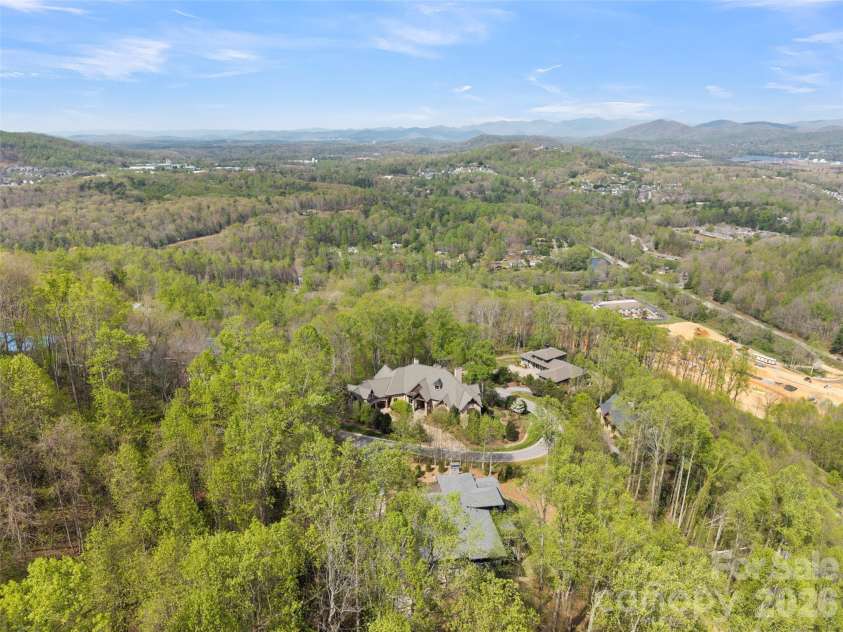 47 Ridge Pine Trail, Arden, NC 28704.  MLS# CAR4370746, YatesRealty ID 30234. Long range aerial view