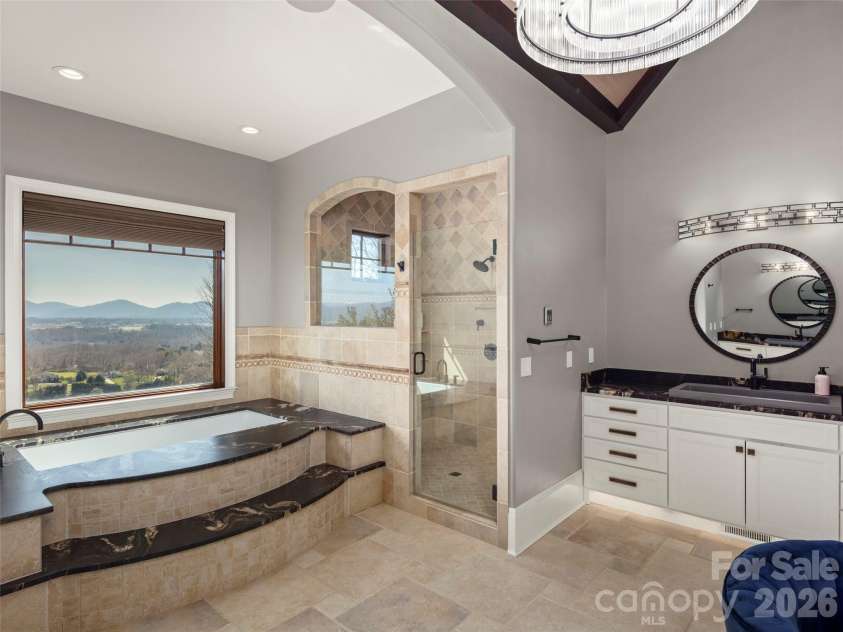 47 Ridge Pine Trail, Arden, NC 28704.  MLS# CAR4370746, YatesRealty ID 30234. Primary bathroom