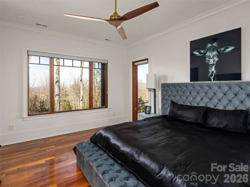 47 Ridge Pine Trail, Arden, NC 28704.  MLS# CAR4370746, YatesRealty ID 30234. Second guest suite looking towards window with long range views