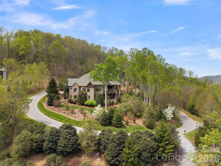 47 Ridge Pine Trail, Arden, NC 28704.  MLS# CAR4370746, YatesRealty ID 30234. Wider aerial view