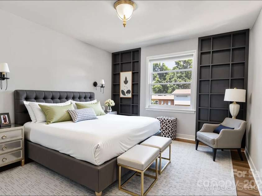 4635 Thornwood Road, Charlotte, NC 28213.  MLS# CAR4276510, YatesRealty ID 30250. Walking into first bedroom (virtually staged).