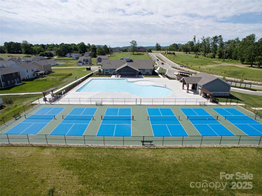 145 Bovine Branch Road, Fletcher, NC 28732.  MLS# CAR4286892, YatesRealty ID 30258. Pool and pickleball