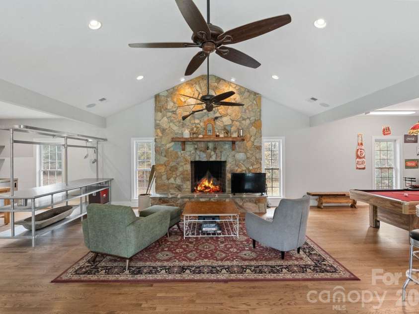 393 Youngs Bend Road, Kershaw, SC 29067.  MLS# CAR4317045, YatesRealty ID 3026. Handcrafted fireplace