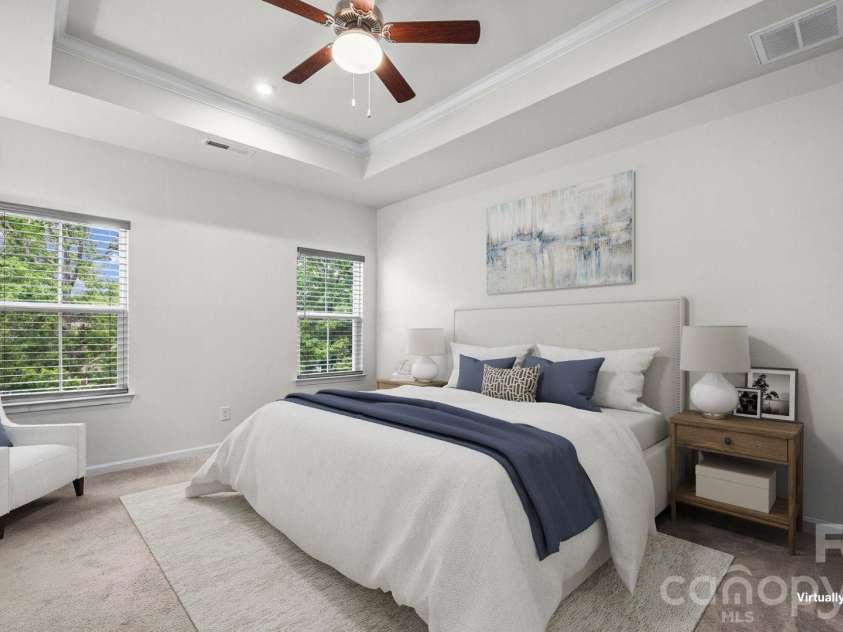 2605 Grantham Place Drive, Fort Mill, SC 29715.  MLS# CAR4382900, YatesRealty ID 30265. Primary bedroom virtually staged